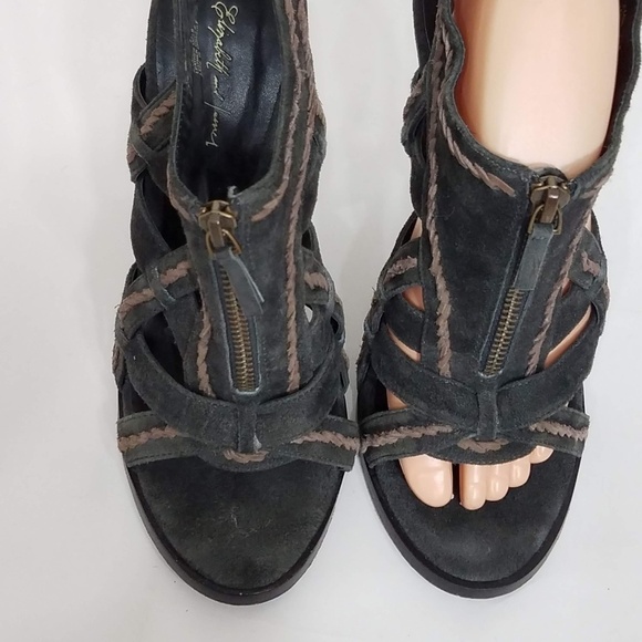 Elizabeth & James Rustic 4" high Heel Sandals 7.5 - Picture 2 of 4